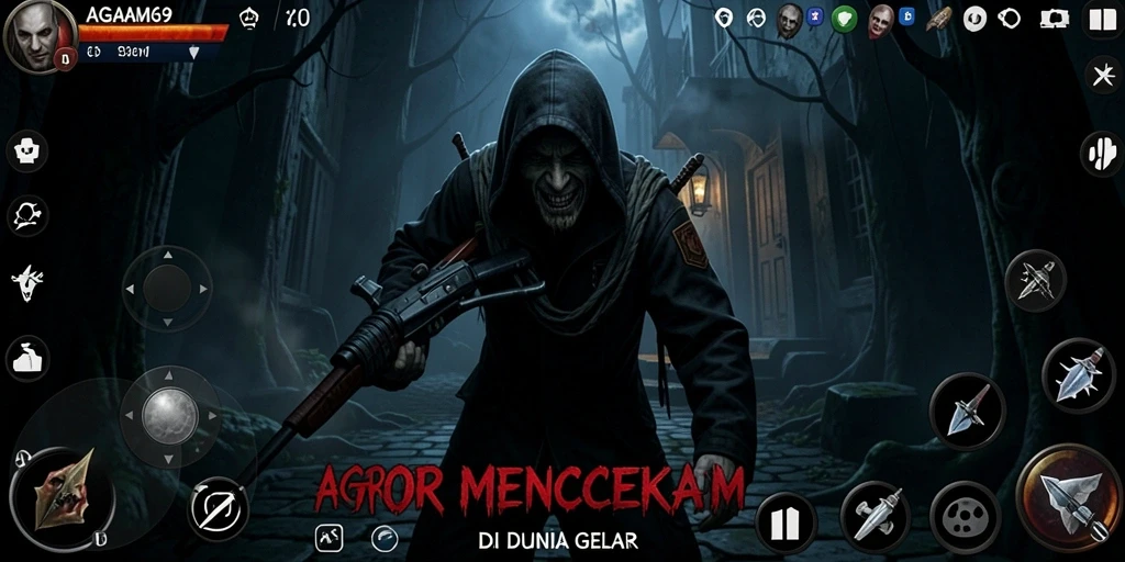 Tampilan gameplay AGAM69 yang menegangkan dan menyeramkan.
