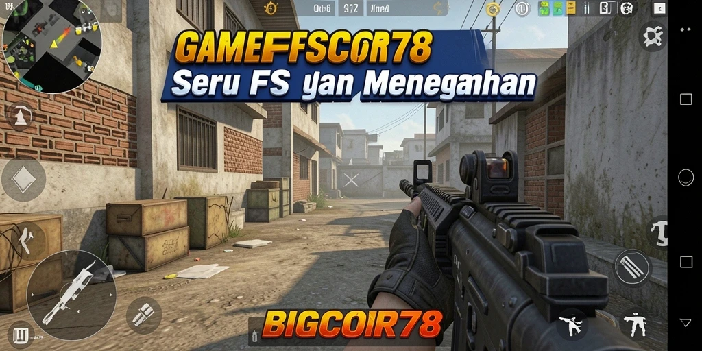 Screenshot utama menunjukkan aksi mendebarkan dalam permainan FPS.