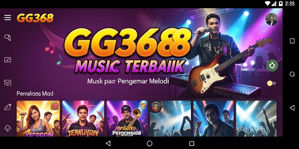 Tampilan gameplay GG368 yang menawan dengan berbagai tantangan musik.