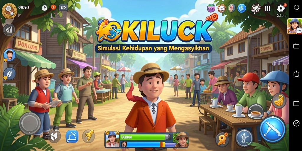Screenshot HOKILUCK menunjukkan gameplay menarik dan interaksi karakter.