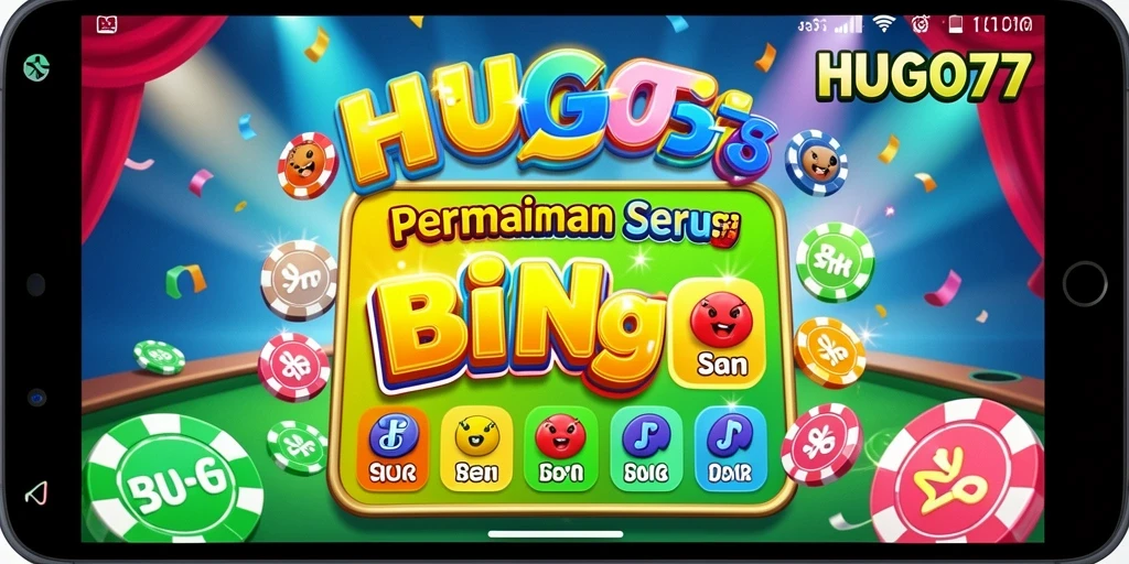 Tampilan gameplay HUGO77 dengan suasana Bingo yang seru.