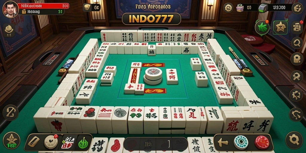 Tampilan menarik dari gameplay Mahjong di INDO777.