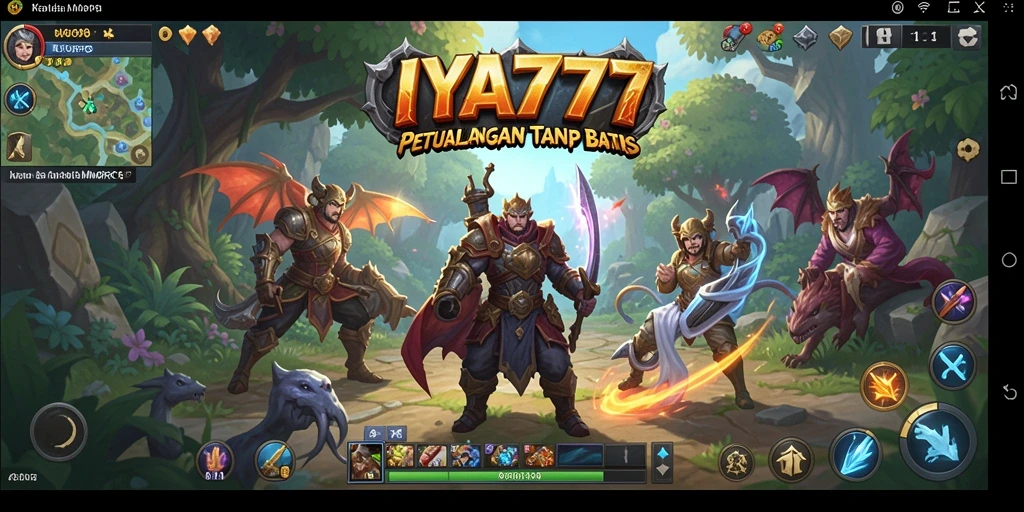 Tangkapan layar IYA777 menampilkan aksi seru dalam pertempuran MMORPG.