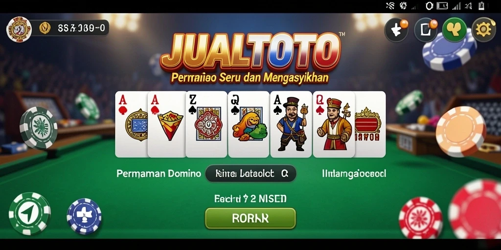 Tampilan gameplay menarik dari game Domino JUALTOTO.