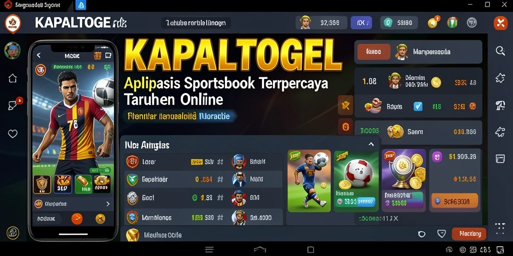 Tampilan antarmuka pengguna KAPALTOGEL saat taruhan olahraga.