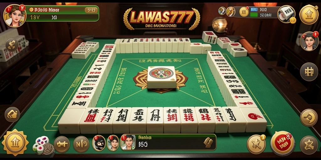 Tampilan menawan dari gameplay Mahjong LAWAS777.