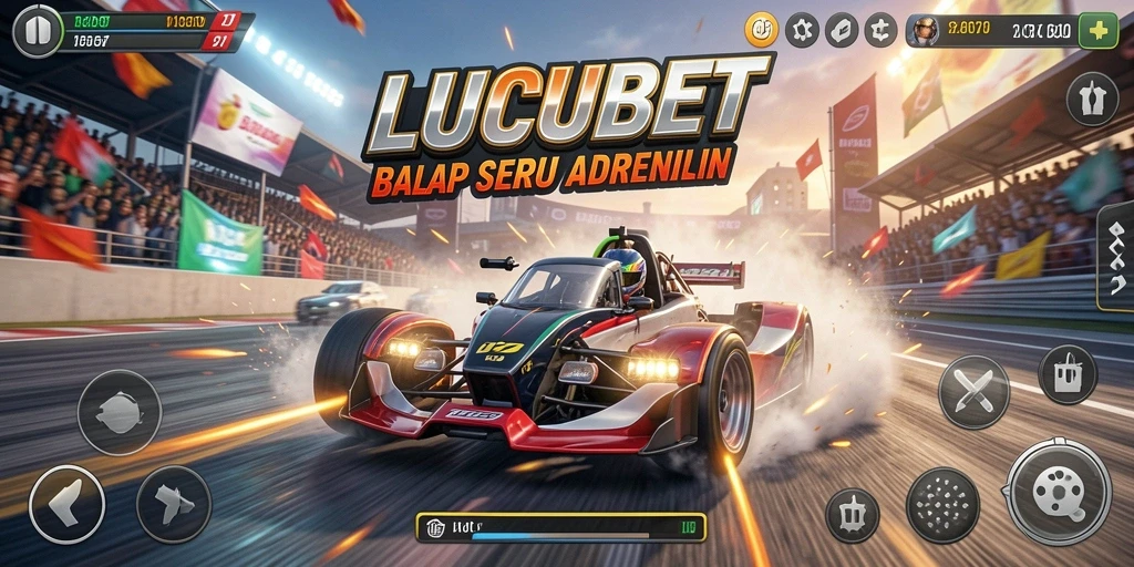 Tampilan gameplay balap yang seru dan menegangkan di LUCUBET.