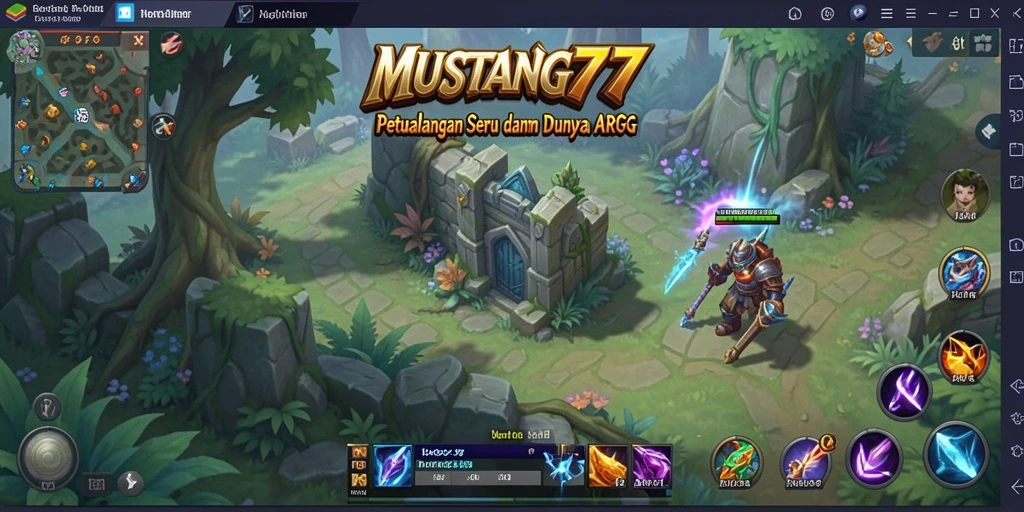 Tampilan seru dari pertarungan di MUSTANG77 dengan grafis memukau.
