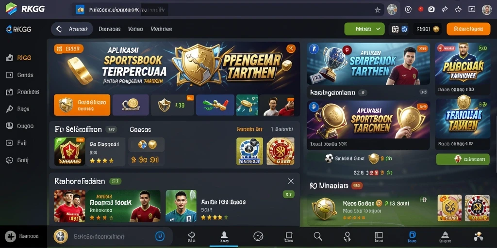 Tampilan utama gameplay RKGG dengan fitur taruhan olahraga.