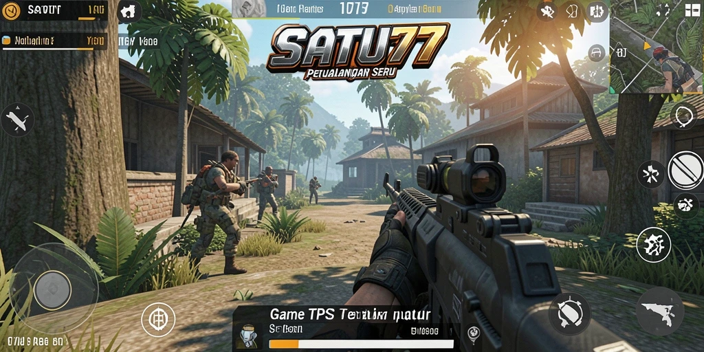 Tampilan dinamis gameplay TPS di SATU77.
