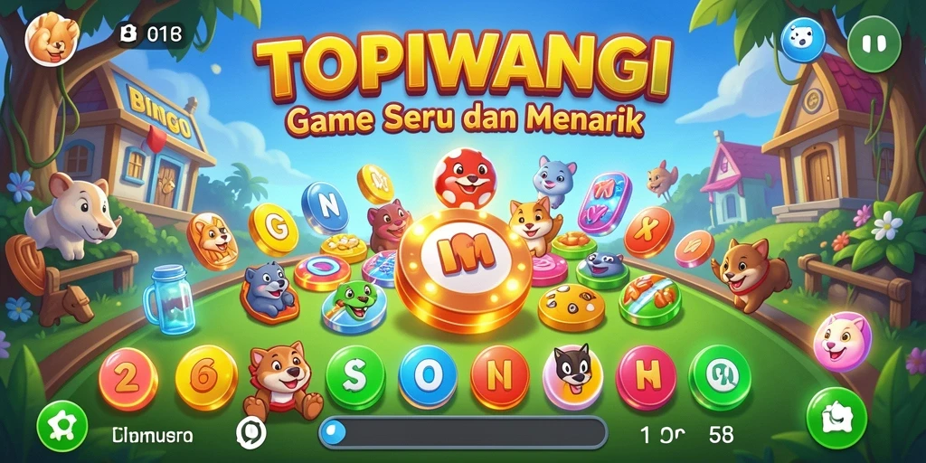 Screenshot gameplay TOPIWANGI menampilkan keseruan permainan Bingo.
