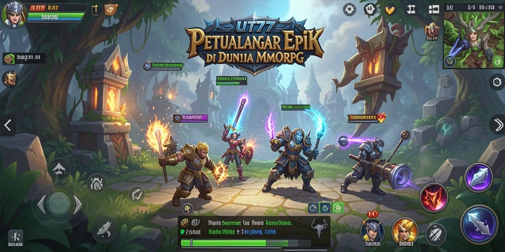 Screenshot UT77 menunjukkan aksi seru dalam pertempuran MMORPG.