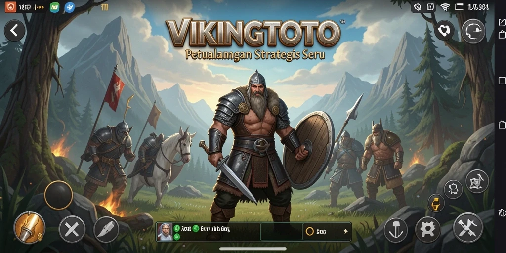 Screenshot VIKINGTOTO menampilkan aksi pertempuran strategis yang mendebarkan.
